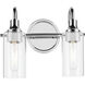 Kavi 2 Light 12.5 inch Chrome Vanity Light Wall Light