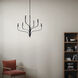Livadia 6 Light Black Chandelier Ceiling Light, 1 Tier Medium