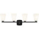 Marant 4 Light 33.25 inch Black Vanity Light Wall Light