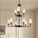 Homestead Vetivene 9 Light 40 inch Textured Black Chandelier Ceiling Light, Vetivene