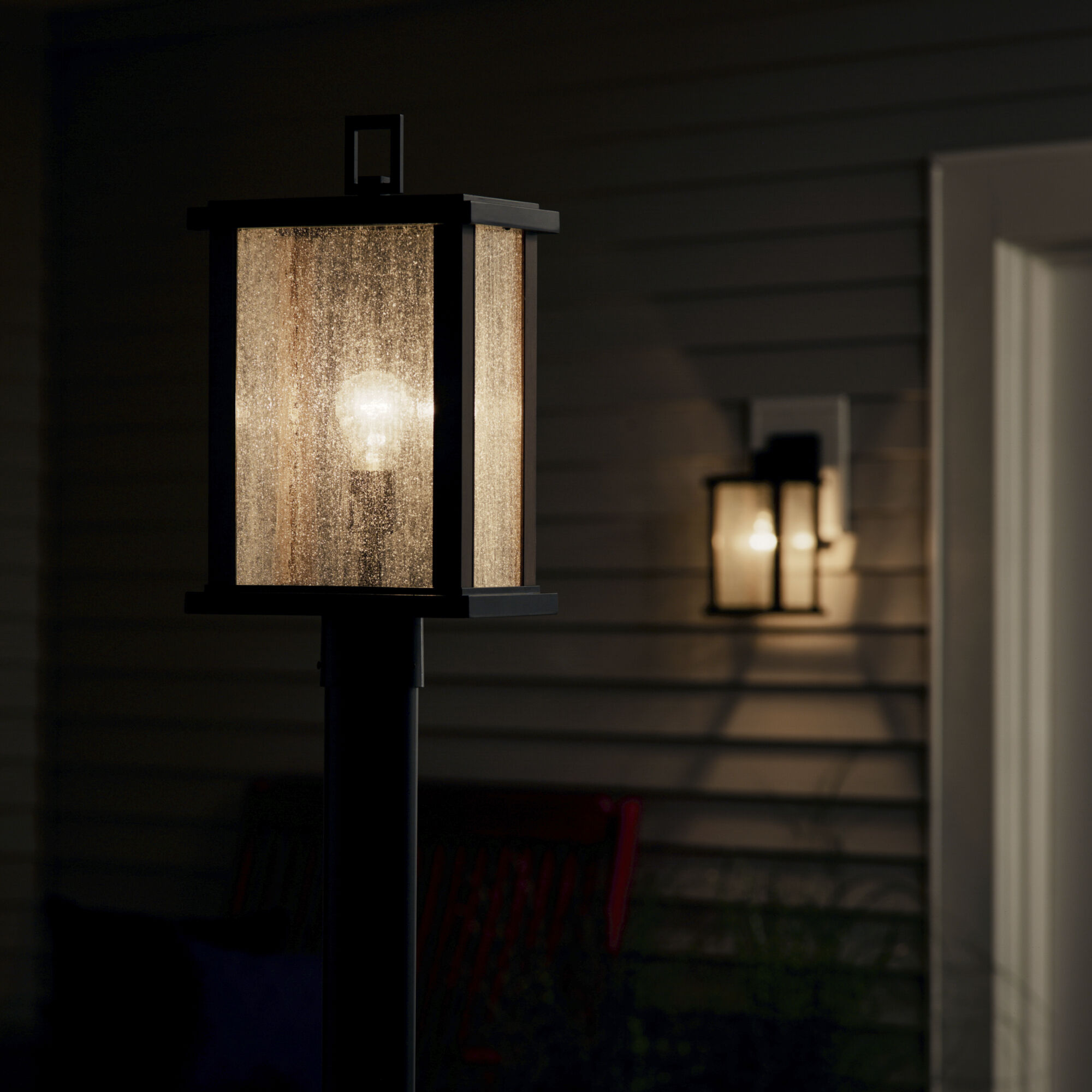 Marimount 1 Light 18 inch Black Outdoor Post Lantern