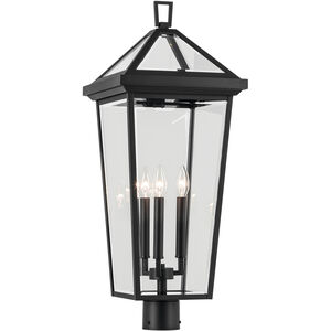 Regence 3 Light 28.75 inch Black Textured Outdoor Post Lantern
