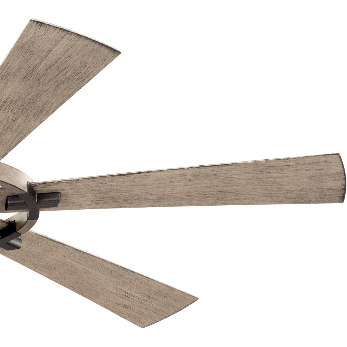 Gentry Lite 52 inch Anvil Iron with Dist Antiq Gray Blades Ceiling Fan in Distressed Antique Gray/Walnut