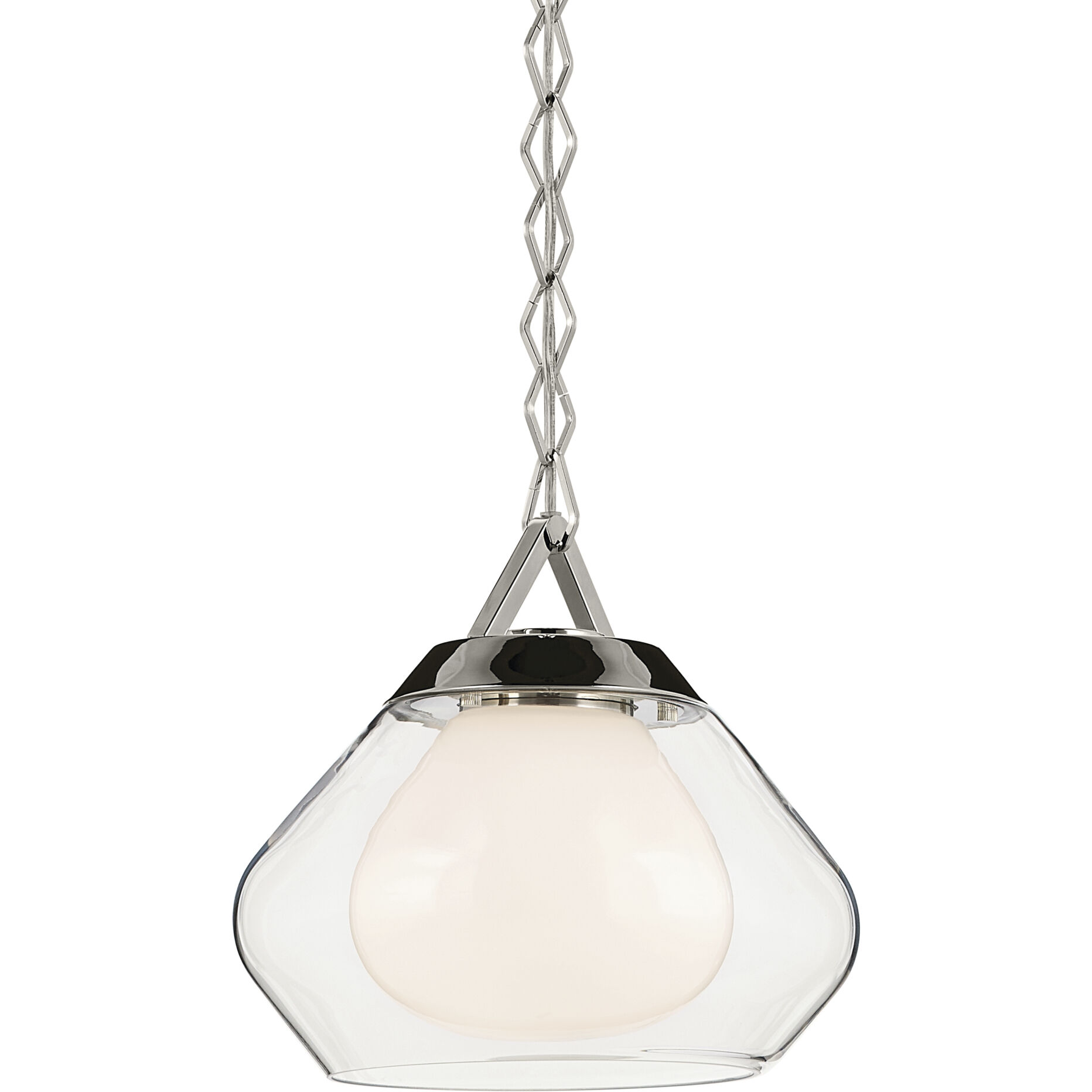Nella 1 Light Polished Nickel Pendant Ceiling Light