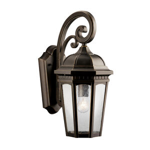 Courtyard 1 Light 18 inch Rubbed Bronze Outdoor Wall in A19, Medium