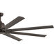 Breda 84 inch Satin Natural Bronze Ceiling Fan