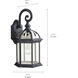 Barrie 1 Light 16 inch Black Outdoor Wall, Medium