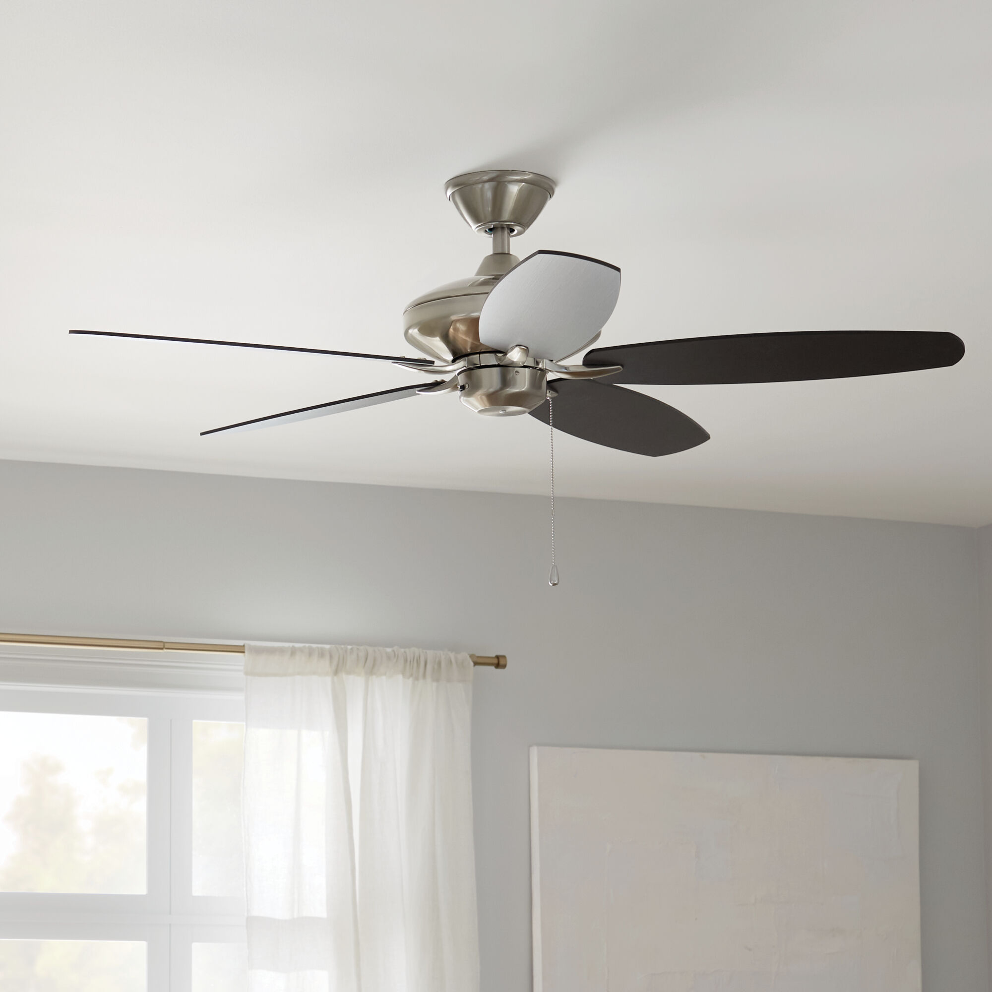 Renew 52 inch Brushed Stainless Steel with Silver Blades Ceiling Fan