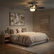 Basics Pro Select 52 inch Brushed Nickel with Walnut Blades Ceiling Fan