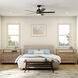 Maeve 52 inch Satin Black Ceiling Fan