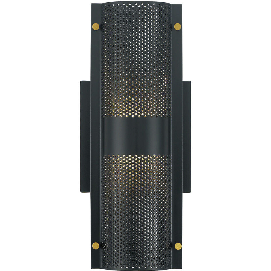 Westcliffe LED 12 inch Gold and Black Outdoor Wall Sconce