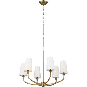 Adeena 6 Light 26.75 inch Brushed Natural Brass Chandelier Ceiling Light