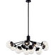 Silvarious 12 Light 26.75 inch Black Chandelier/Semi Flush Ceiling Light