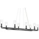Harpin Linear Chandelier Ceiling Light in Black