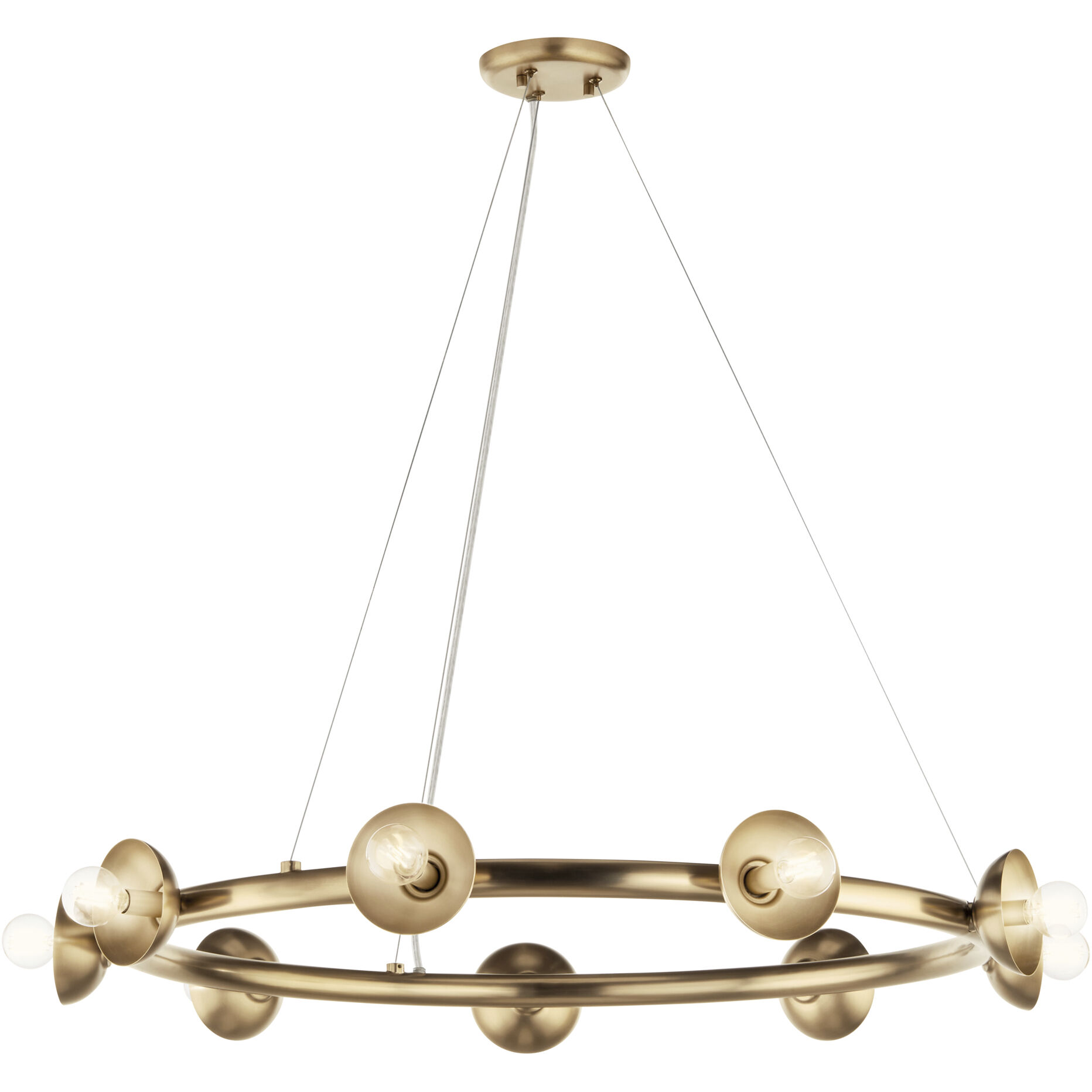 Palta 9 Light Champagne Bronze Chandelier Ceiling Light, 1 Tier, Medium