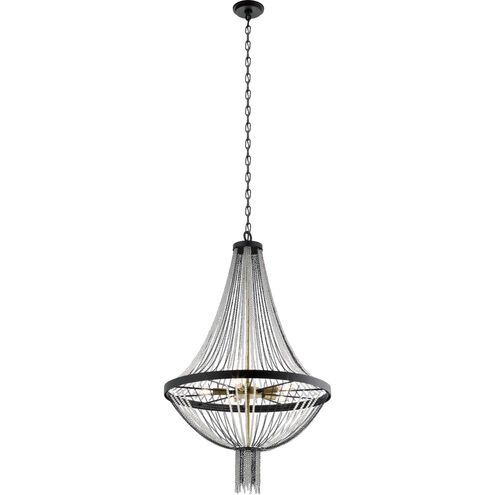 Alexia 5 Light 24 inch Textured Black Chandelier 1 Tier Small Ceiling Light, Small