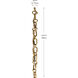 Round Lacquered Brass Decorative Chain