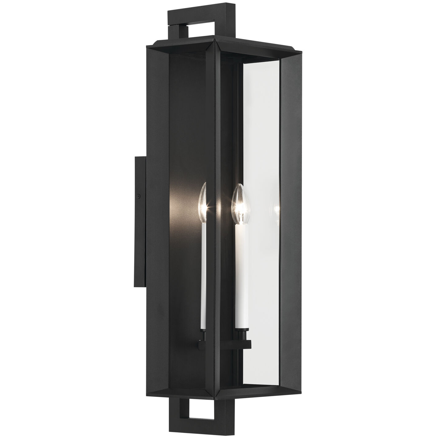 Kroft 2 Light 28 inch Black Textured Outdoor Wall, X-Large