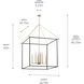 Eisley 8 Light 34.75 inch Champagne Bronze Foyer Pendant Ceiling Light