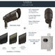 Varia 12 9.8 watt Centennial Brass Accent Light, Adjustable