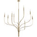 Livadia 8 Light Champagne Bronze Chandelier Ceiling Light, 1 Tier Large