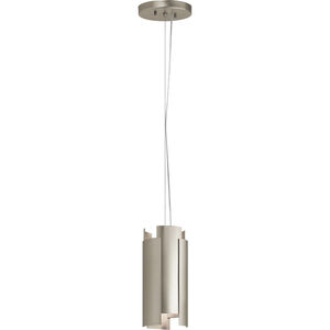 Moderne LED 6 inch Satin Nickel Mini Pendant Ceiling Light