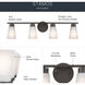 Stamos 4 Light 31 inch Black Bath Vanity Light Wall Light, 4 Arm