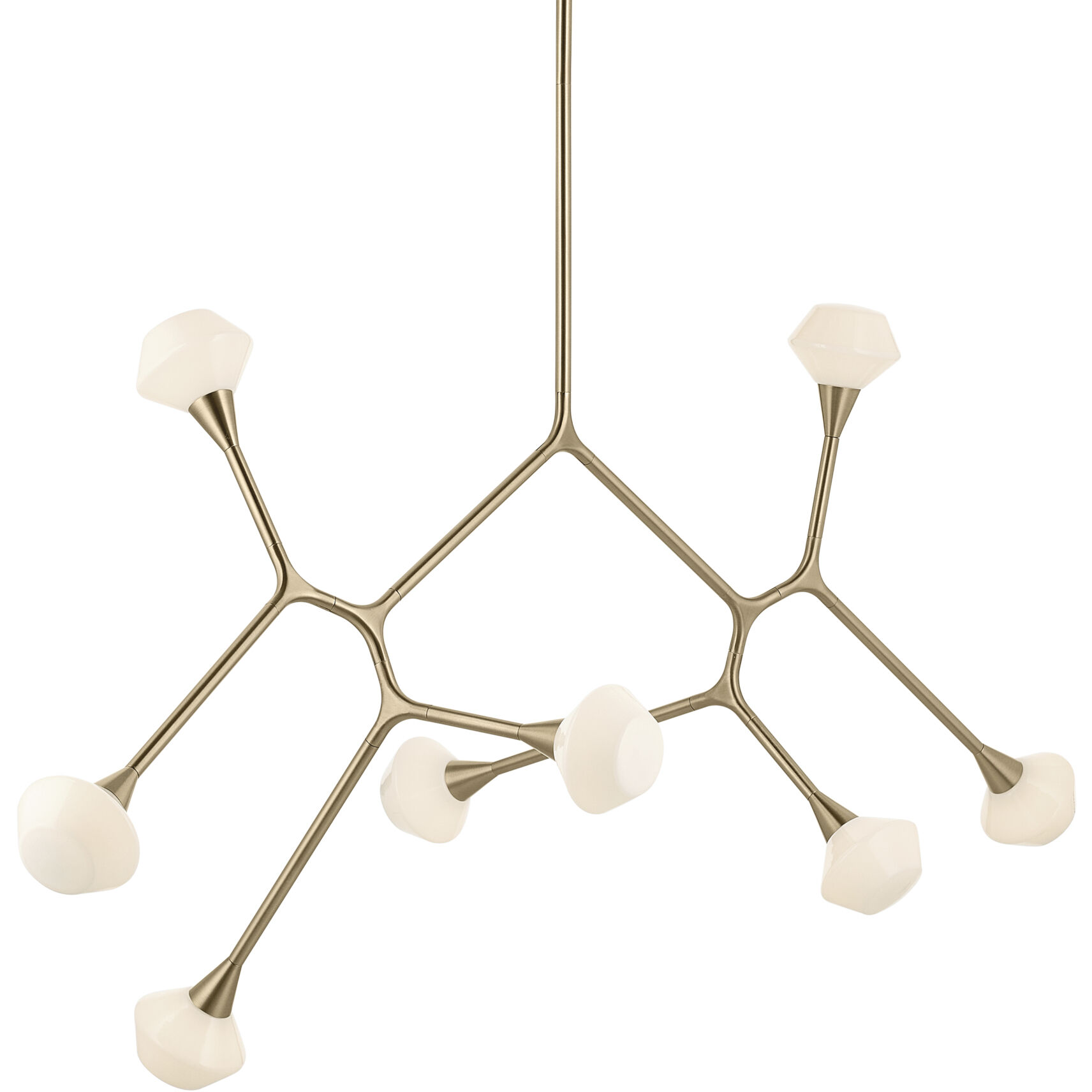 Cassius 8 Light 32 inch Champagne Bronze Chandelier Ceiling Light, Convertible