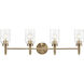 Madden 4 Light 34 inch Champagne Bronze Wall Mount Bath Wall Light, 4 Arm