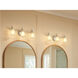 Erma 3 Light 23 inch Brushed Nickel Bath Vanity Light Wall Light, 3 Arm