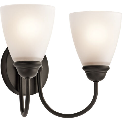 Jolie 2 Light 13 inch Olde Bronze Wall Mt Bath 2 Arm Wall Light in Incandescent