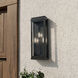 Lundon 3 Light 22 inch Black Outdoor Wall Light