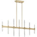 Sycara LED 5 inch Champagne Bronze Chandelier Linear Ceiling Light, Single