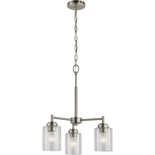 Winslow 3 Light 18 inch Brushed Nickel Mini Chandelier Ceiling Light