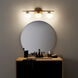 Jasper 3 Light 25 inch Natural Brass Wall Mt Bath 3 Arm Wall Light