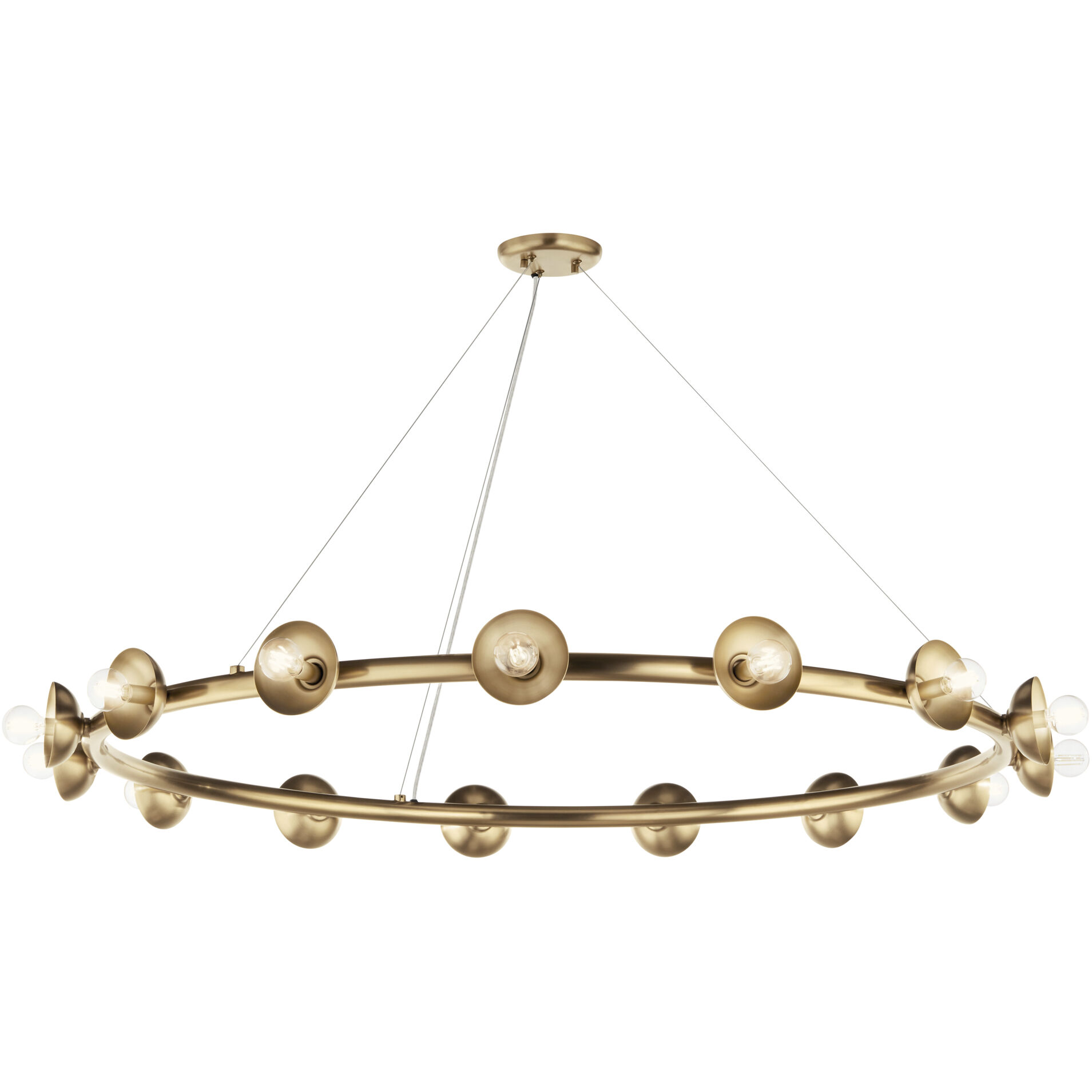 Palta 15 Light Champagne Bronze Chandelier Ceiling Light, 1 Tier, Large