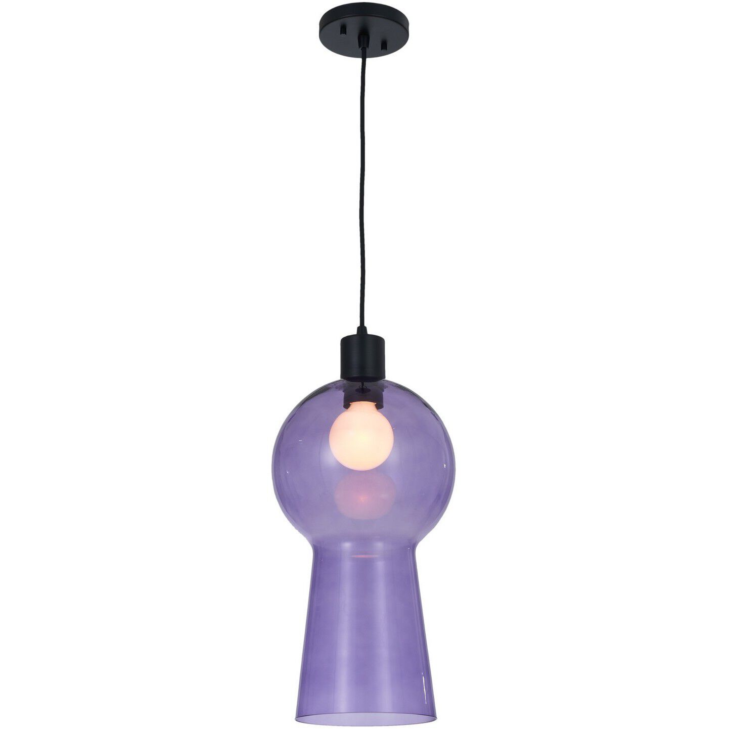 Cores 1 Light 9 inch Matte Black Pendant Ceiling Light