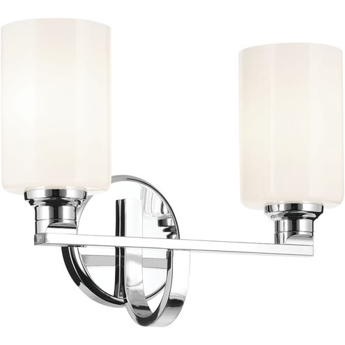 Gioe 2 Light 14.25 inch Chrome Vanity Light Wall Light
