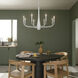 Deela LED 36 inch White Chandelier Ceiling Light