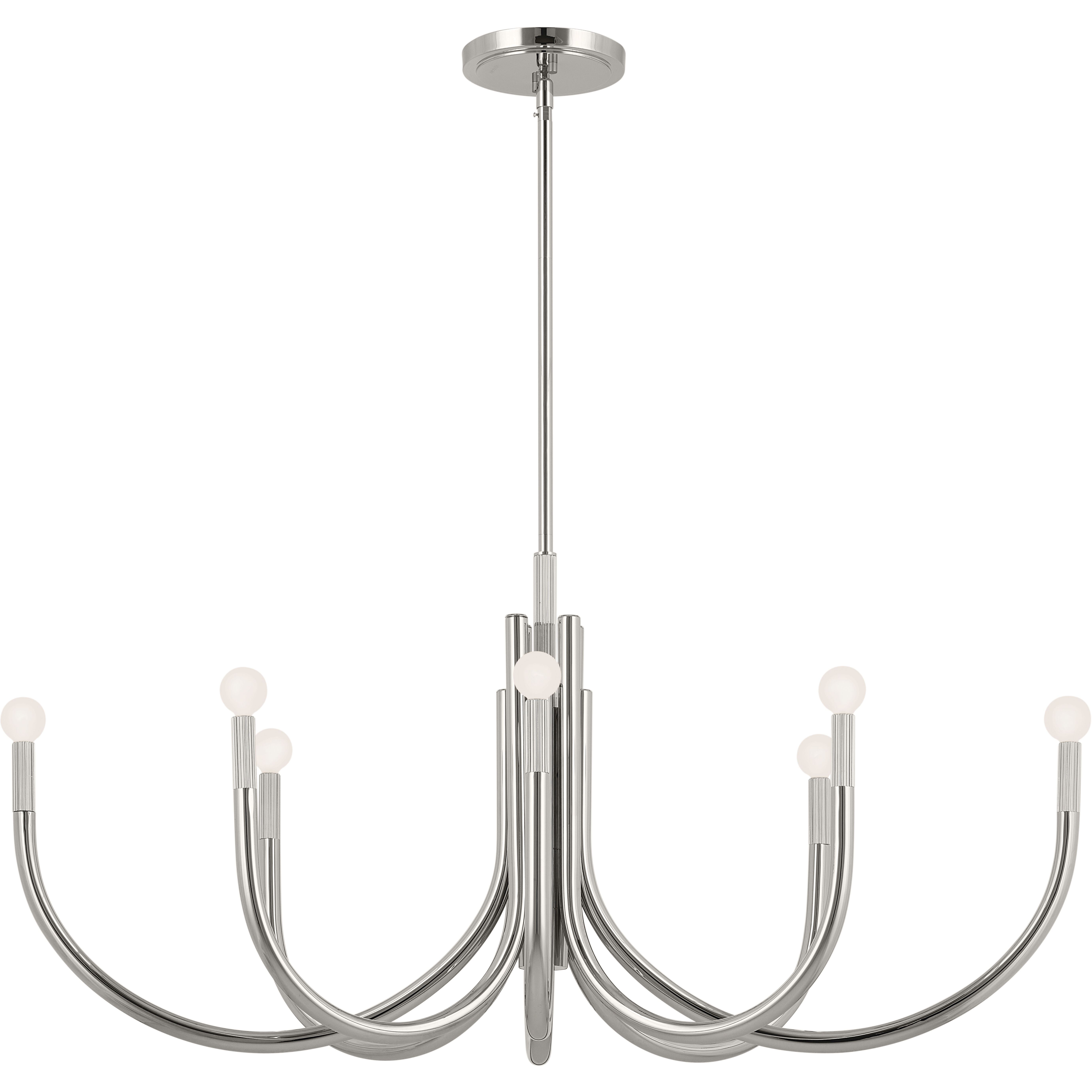 Odensa LED 21 inch Polished Nickel Oval Chandelier Ceiling Light