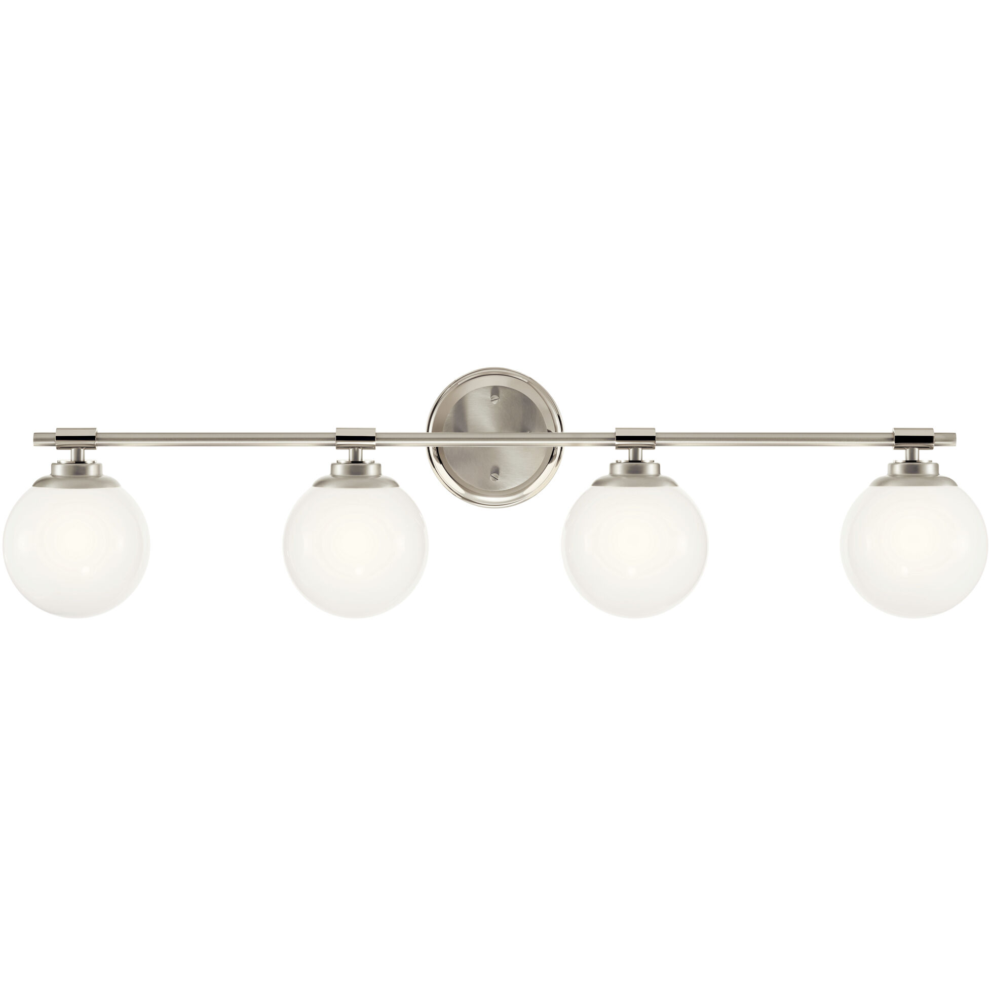 Benno 4 Light 34 inch Polished Nickel Bath Bracket Wall Light, 4 Arm