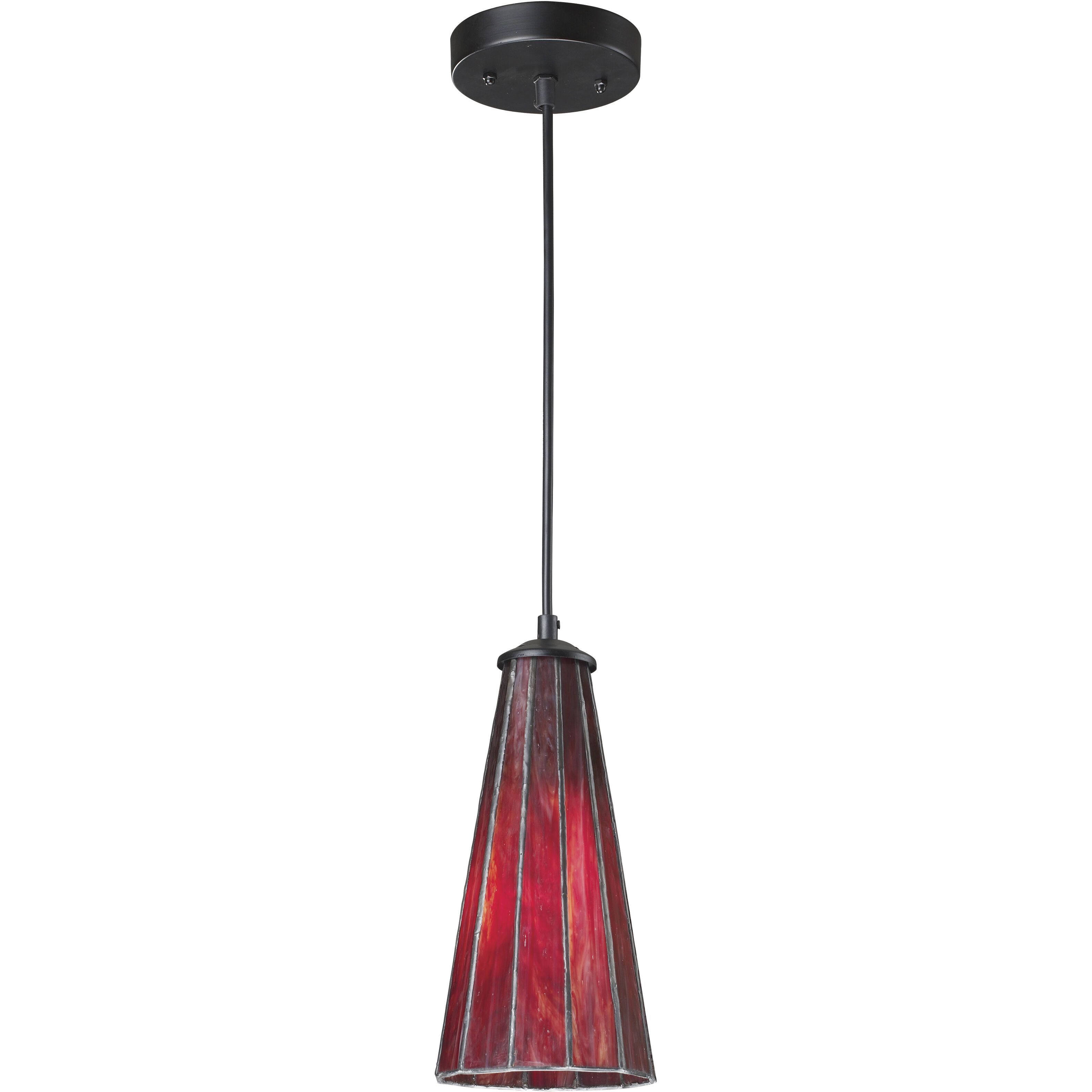 Lumino 1 Light 5 inch Inferno Red Mini Pendant Ceiling Light