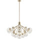Silvarious 16 Light Champagne Bronze Chandelier/Semi Flush Ceiling Light