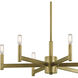 Erzo 6 Light 26 inch Natural Brass Chandelier 1 Tier Medium Ceiling Light, 1 Tier Medium