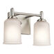 Shailene 2 Light 13 inch Brushed Nickel Wall Mt Bath 2 Arm Wall Light