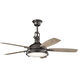 Hatteras Bay 52 inch Anvil Iron with Walnut Blades Ceiling Fan