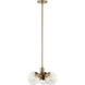 Silvarious 3 Light Champagne Bronze Chandelier/Semi Flush Ceiling Light