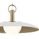 Kurio 1 Light White Pendant Ceiling Light