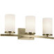 Crosby 3 Light 23 inch Natural Brass Bath Light Wall Light