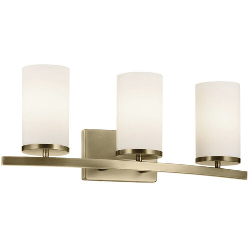 Crosby 3 Light 23 inch Natural Brass Bath Light Wall Light
